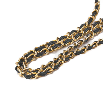 CHANEL Chain Shoulder Bag Lambskin Black Coco Mark Flap Push Lock Silver-Tone Hardware, Pre-Owned]