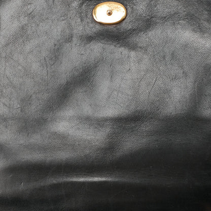 CHANEL Chain Shoulder Bag Lambskin Black Coco Mark Flap Push Lock Silver-Tone Hardware, Pre-Owned]