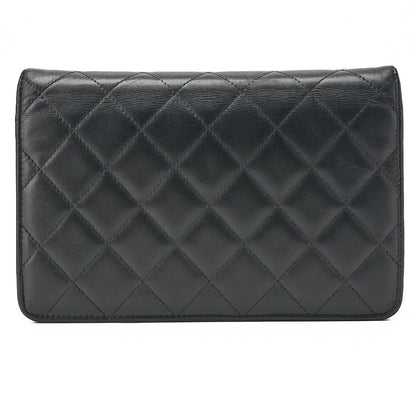 CHANEL Cambon Line Chain Wallet Calfskin Black Silver-Tone Hardware, Pre-Owned