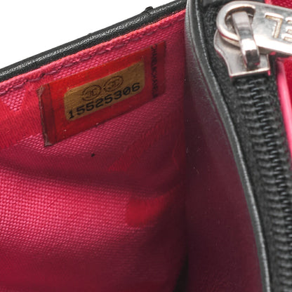 CHANEL Cambon Line Chain Wallet Calfskin Black Silver-Tone Hardware, Pre-Owned