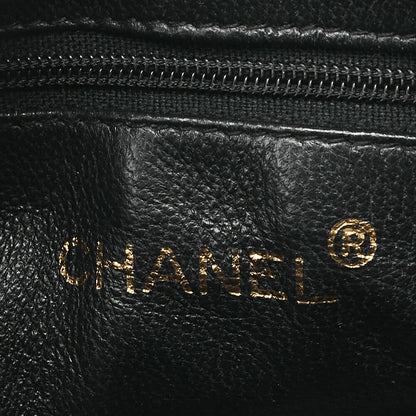 CHANEL Matelassé Coco Mark Fringe Chain Shoulder Lambskin Black Gold-Tone Hardware, Pre-Owned