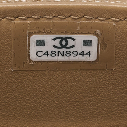 CHANEL Chain Shoulder Bag Matelassé  Coco Handle Mini 2WAY Handbag Caviar Skin Beige Gold-Tone Hardware, Pre-Owned