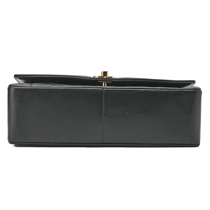 CHANEL Matelassé Diana Flap 25cm Chain Shoulder Lambskin Black Gold-Tone Hardware, Pre-Owned