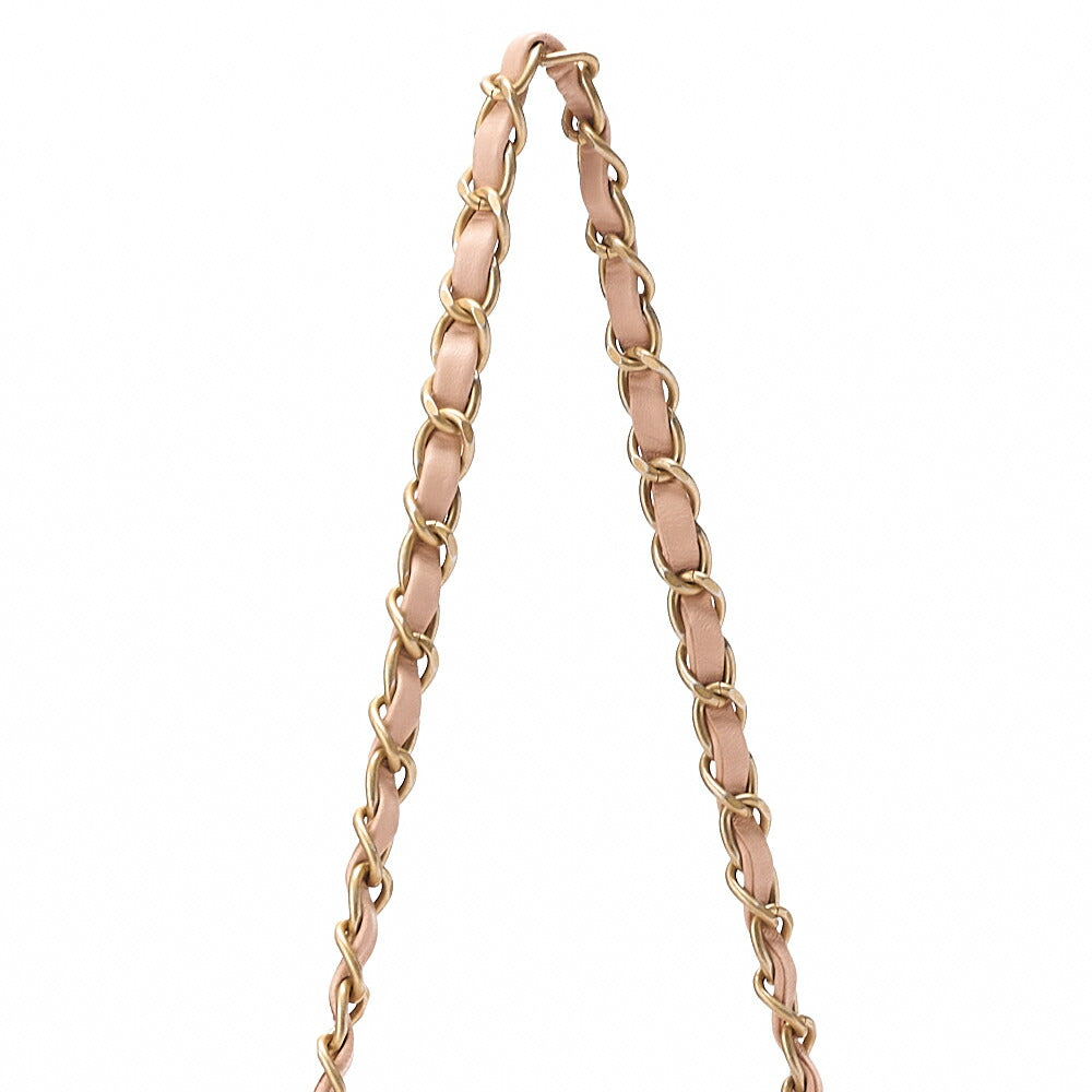 CHANEL Shoulder Bag Fur Turnlock Single Flap Mouth Pink Gold-Tone Hardware, Pre-Owned