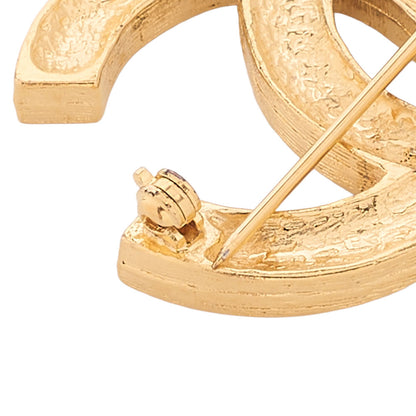 CHANEL Cocomark Rhinestone Brooch GP (Gold Plated)　Gold-Tone Hardware, Pre-Owned]