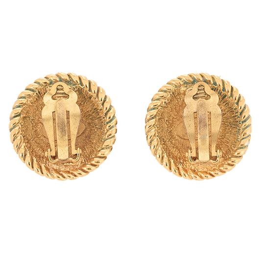 CHANEL Coco Mark Earrings GP Gold-Tone Hardware, Pre-Owned