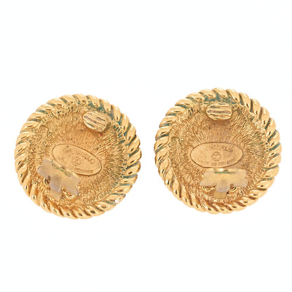 CHANEL Coco Mark Earrings GP Gold-Tone Hardware, Pre-Owned