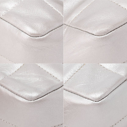 CHANEL Chanel Chocolate Bar Camellia Push Lock Chain Shoulder Lambskin Silver-Tone Hardware, Pre-Owned