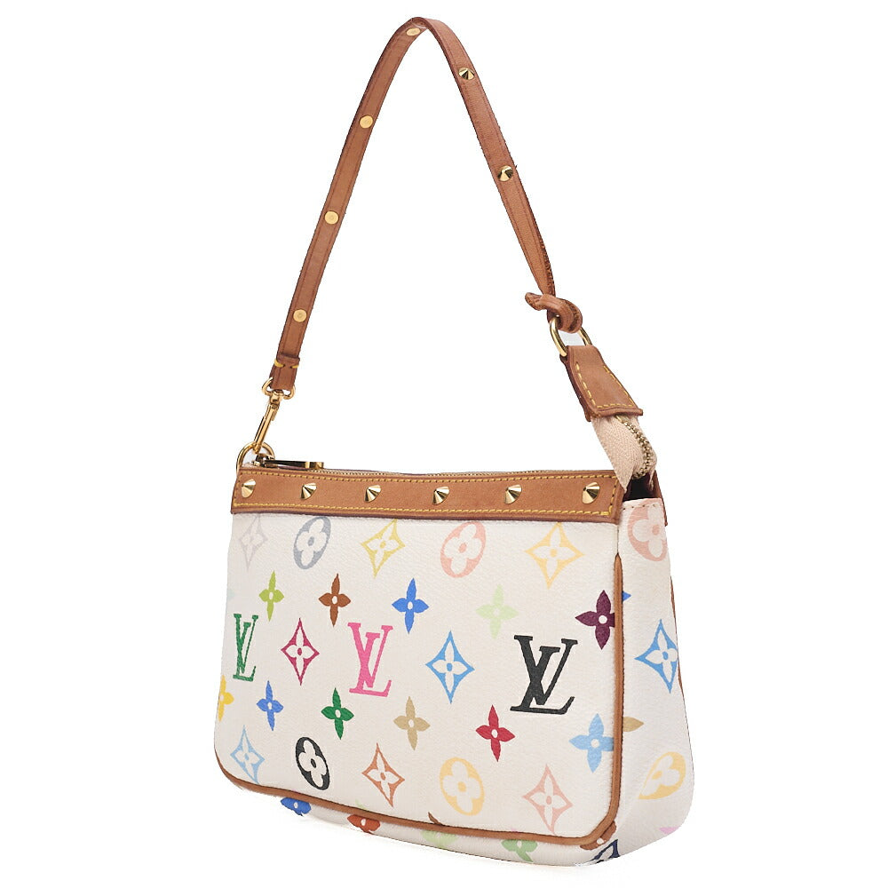 LOUIS VUITTON Louis Vuitton Monogram Multicolor Accessoir One Shoulder M92649 White Gold-Tone Hardware, Pre-Owned