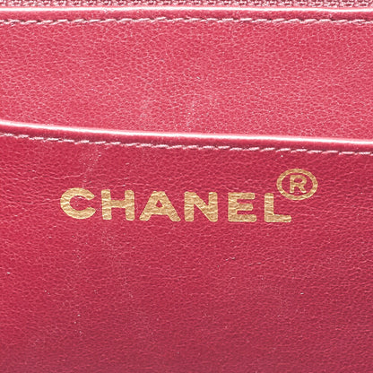 CHANEL Chain Shoulder Bag Deca Matlasse 34cm Lambskin Black Gold-Tone Hardware, Pre-Owned