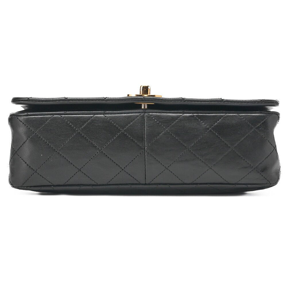 CHANEL Shoulder Bag Matelasse Lambskin Black Gold-Tone Hardware, Pre-Owned