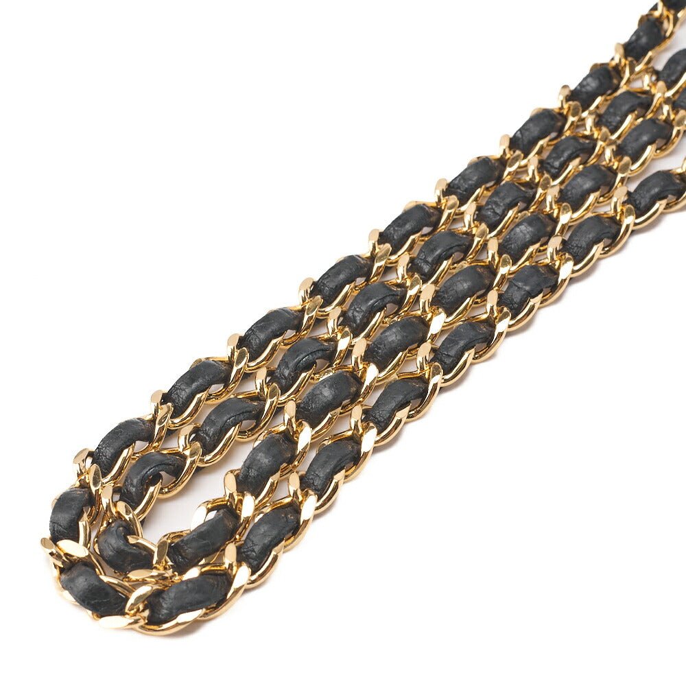 CHANEL Shoulder Bag Matelasse Lambskin Black Gold-Tone Hardware, Pre-Owned