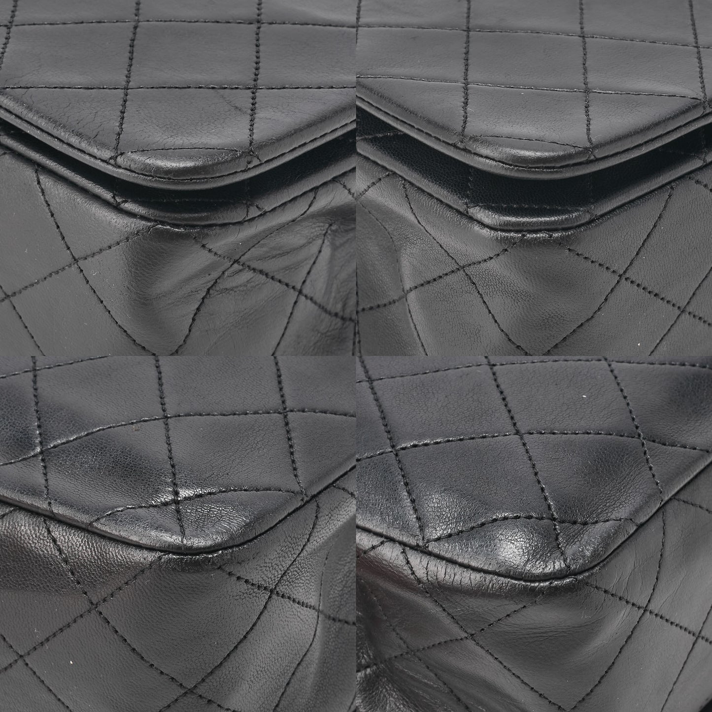 CHANEL Shoulder Bag Matelasse Lambskin Black Gold-Tone Hardware, Pre-Owned