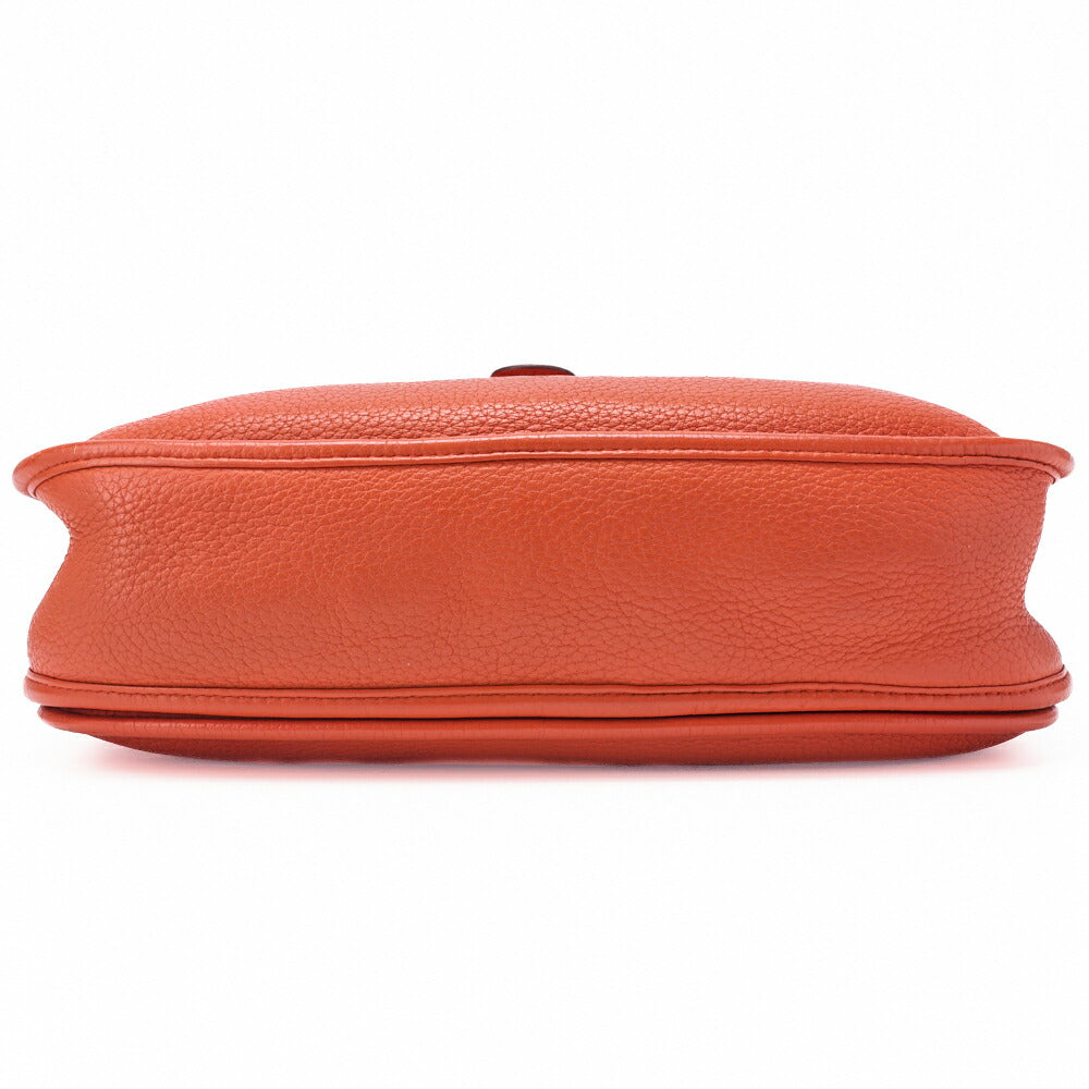 HERMES Evelyn PM 3 Trois Shoulder Bag Epson Orange Silver-Tone Hardware, Pre-Owned