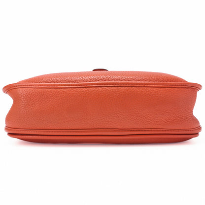 HERMES Evelyn PM 3 Trois Shoulder Bag Epson Orange Silver-Tone Hardware, Pre-Owned