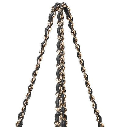 CHANEL Chanel Chocolate Bar Coco Mark Chain Shoulder Lambskin Black Gold-Tone Hardware, Pre-Owned