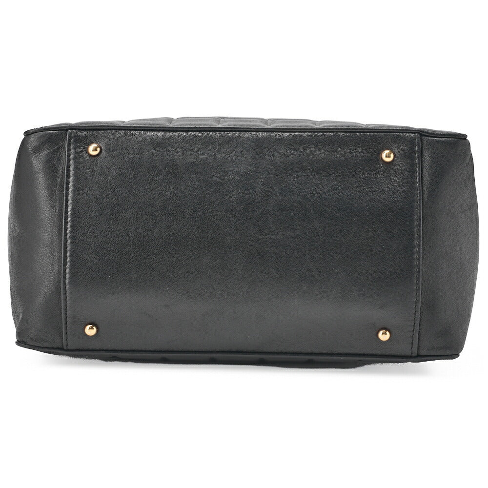 CHANEL Chanel Chocolate Bar Coco Mark Chain Shoulder Lambskin Black Gold-Tone Hardware, Pre-Owned