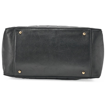 CHANEL Chanel Chocolate Bar Coco Mark Chain Shoulder Lambskin Black Gold-Tone Hardware, Pre-Owned