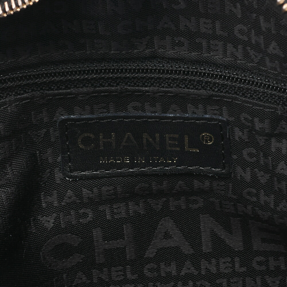 CHANEL Chanel Chocolate Bar Coco Mark Chain Shoulder Lambskin Black Gold-Tone Hardware, Pre-Owned