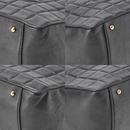 CHANEL Chanel Chocolate Bar Coco Mark Chain Shoulder Lambskin Black Gold-Tone Hardware, Pre-Owned