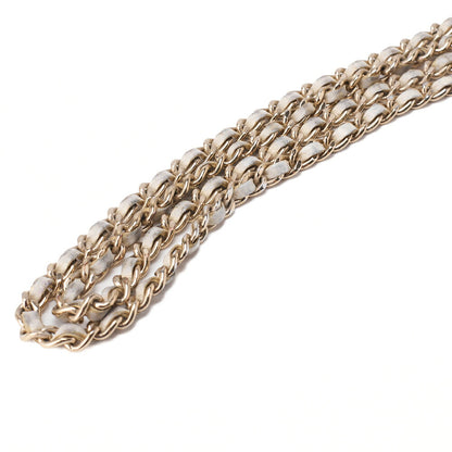 CHANEL Chain Wallet Trend CC Matelasse Lambskin White Gold-Tone Hardware, Pre-Owned