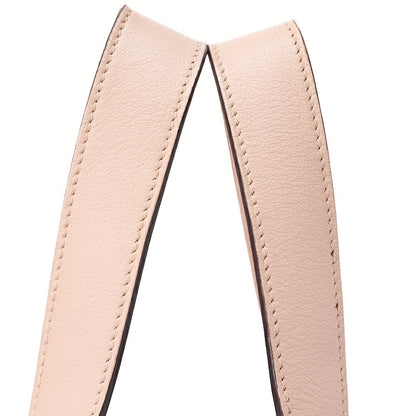 HERMES Picotan Lock MM handbag Tryon Clemence x Swift Rouge Tomato x Rose Eglantine Silver-Tone Hardware, Pre-Owned