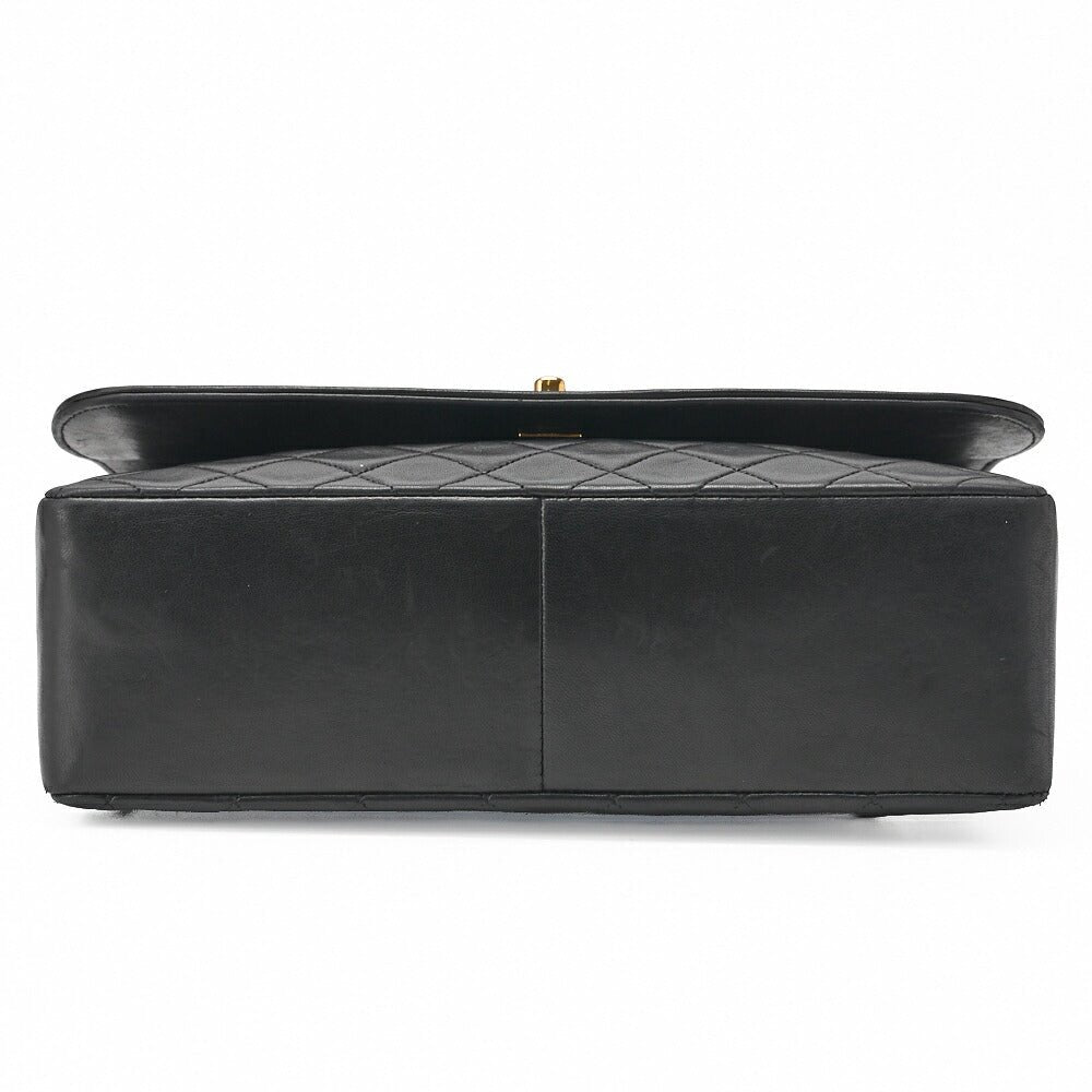 CHANEL Shoulder Bag Matelasse Design Flap Chain Shoulder Lambskin Black Gold-Tone Hardware, Pre-Owned