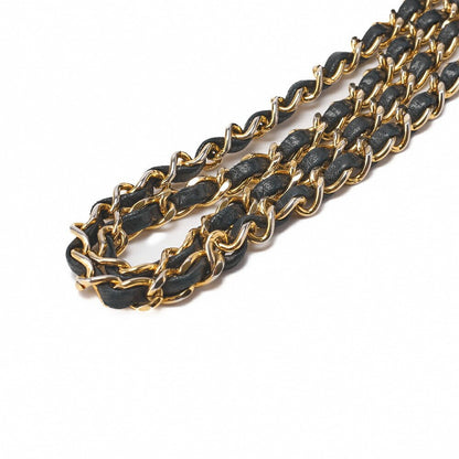 CHANEL Shoulder Bag Matelasse Design Flap Chain Shoulder Lambskin Black Gold-Tone Hardware, Pre-Owned