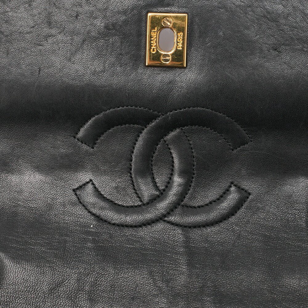 CHANEL Shoulder Bag Matelasse Design Flap Chain Shoulder Lambskin Black Gold-Tone Hardware, Pre-Owned