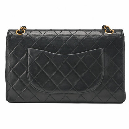 CHANEL Matelasse Turnlock Straight Flap Chain Shoulder Lambskin Black Gold-Tone Hardware, Pre-Owned