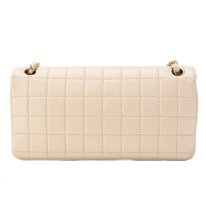 CHANEL Chanel Chocolate Bar Push Lock Lion Coco Chain Shoulder Lambskin Beige Gold-Tone Hardware, Pre-Owned