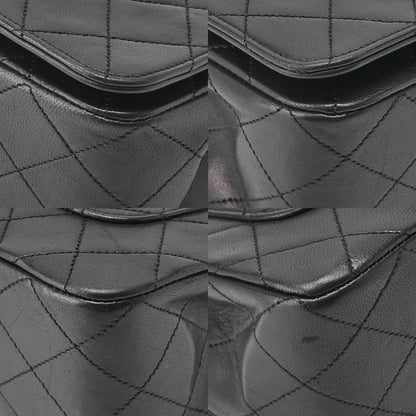 CHANEL Shoulder Bag Matelasse Lambskin Black Gold-Tone Hardware, Pre-Owned