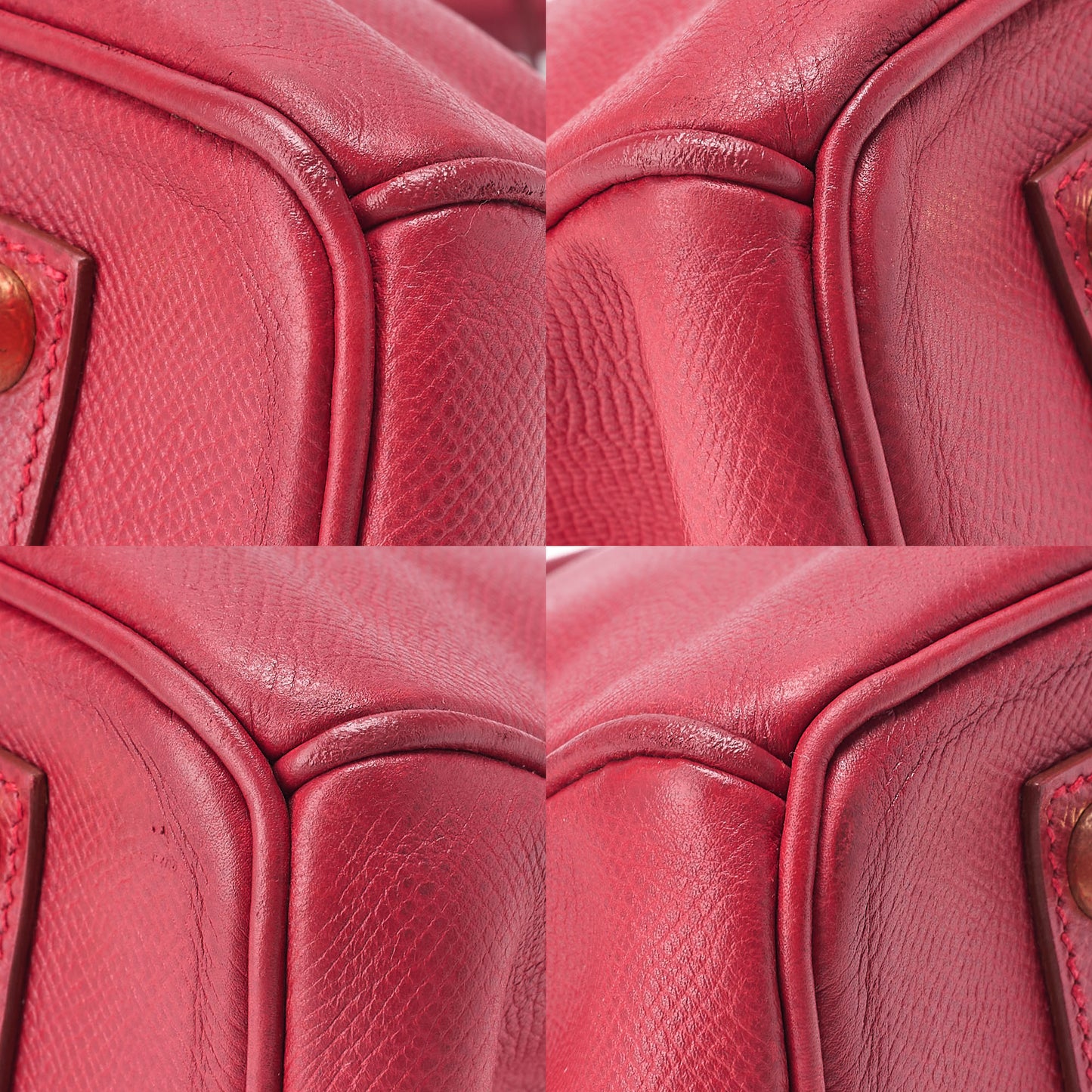 HERMES Birkin 35 Handbag Epson Rouge Casaque Gold-Tone Hardware, Pre-Owned