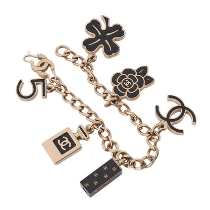 CHANEL Chanel Icon 05C Bracelet Gold x Black GP Gold-Tone Hardware, Pre-Owned
