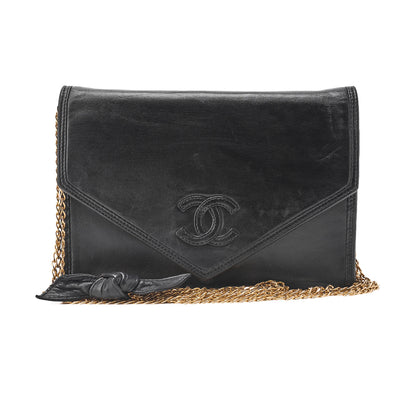 CHANEL Coco Mark V Flap Push Lock 6-Strand Chain Shoulder Black Gold-Tone Hardware, Pre-Owned