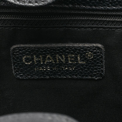CHANEL Tote Bag Matlasse Caviar Skin Black Double Chain PST Gold-Tone Hardware, Pre-Owned