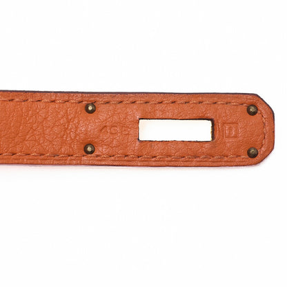 HERMES Birkin 35 Handbag Togo Orange Gold-Tone Hardware, Pre-Owned