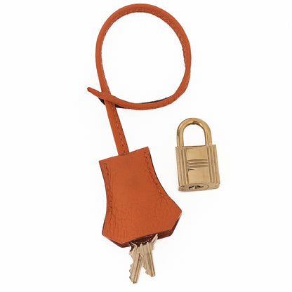 HERMES Birkin 35 Handbag Togo Orange Gold-Tone Hardware, Pre-Owned