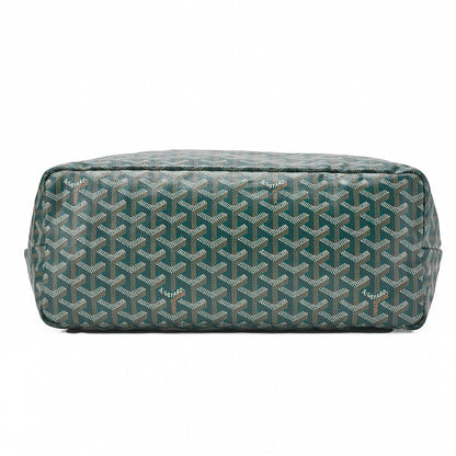 GOYARD Saint Louis PM Tote Bag Coated Canvas Green Silver-Tone Hardware, Pre-Owned