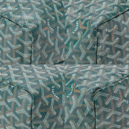 GOYARD Saint Louis PM Tote Bag Coated Canvas Green Silver-Tone Hardware, Pre-Owned