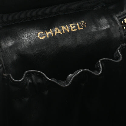 CHANEL Cocomark Vanity Handbag Caviar Skin Black Gold-Tone Hardware, Pre-Owned