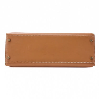 HERMES Kelly 32 Handbag Valenia External Stitching 2way Gold-Tone Hardware, Pre-Owned