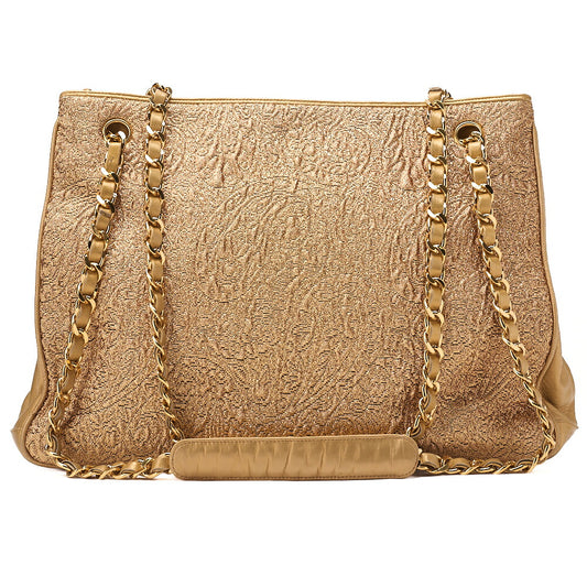 CHANEL Chain Shoulder Bag Matelasse Ball Charm Lace x Lambskin Gold-Tone Hardware, Pre-Owned