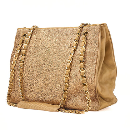 CHANEL Chain Shoulder Bag Matelasse Ball Charm Lace x Lambskin Gold-Tone Hardware, Pre-Owned