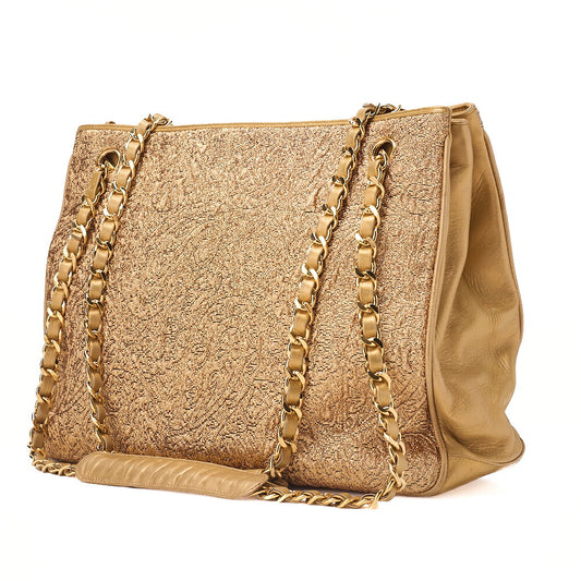 CHANEL Chain Shoulder Bag Matelasse Ball Charm Lace x Lambskin Gold-Tone Hardware, Pre-Owned