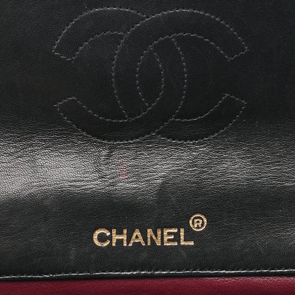 CHANEL Chain Shoulder Bag Matelasse Lambskin Big Coco V Flap Black Gold-Tone Hardware, Pre-Owned