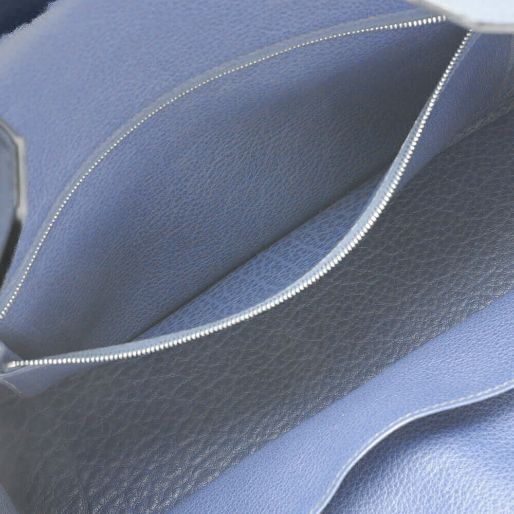 HERMES Birkin 35 Handbag Fjord Bruton Bet Silver-Tone Hardware, Pre-Owned