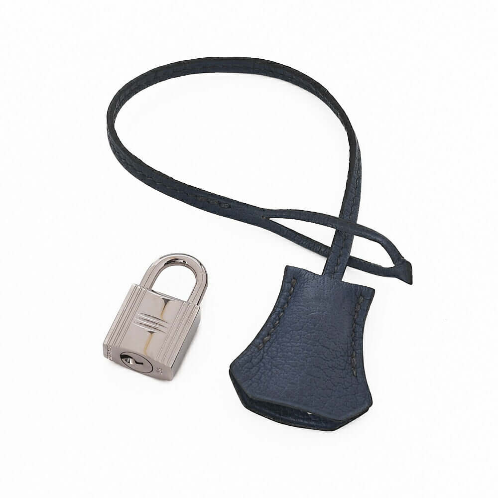 HERMES Birkin 35 Handbag Fjord Bruton Bet Silver-Tone Hardware, Pre-Owned