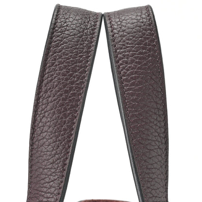 HERMES Picotan Lock PM Handbag Tryon Clemence x Swift Havane Gold-Tone Hardware, Pre-Owned