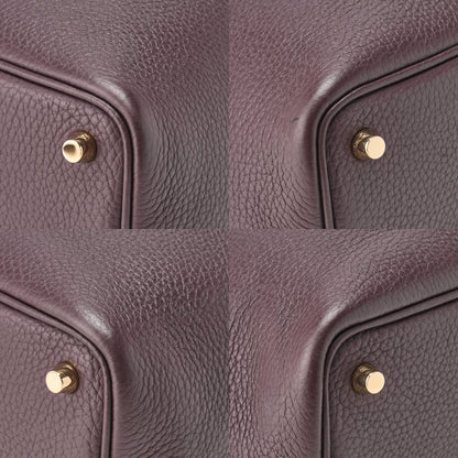 HERMES Picotan Lock PM Handbag Tryon Clemence x Swift Havane Gold-Tone Hardware, Pre-Owned